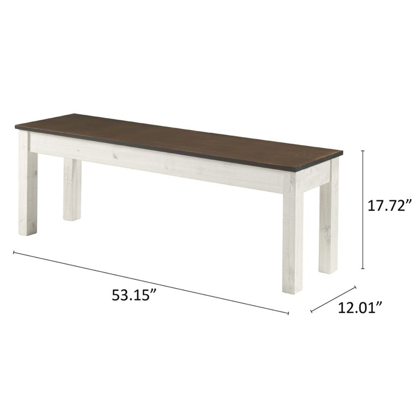 Wood Bench White Distressed | Furniture Dash - On Sale - Overstock